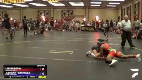 120/130 Semifinal - Lamiah Berry, Orchard South vs Julianna Hernandez, Barn Brothers