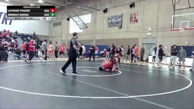 149 lbs Cons. Round 4 - Jermiah Zuniga, Clackamas Unattached vs Layronz Fraser, Clackamas Unattached