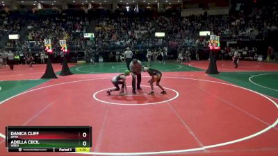 82 lbs Quarterfinal - Danica Cliff, OFW1 vs Adella Cecil, WBD3