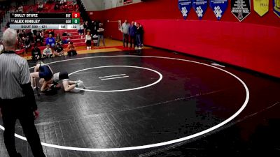 121 lbs Cons. Semi - Sully Stutz, Butler vs Alex Kinsley, Albert Gallatin Hs