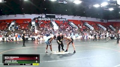 125 lbs Quarterfinal - Seth Mendoza, Mount Carmel vs Jovani Solis, Gladiator Wrestling