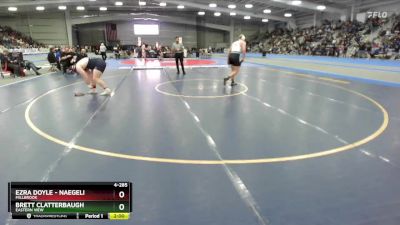 4-285 lbs Semifinal - Ezra Doyle - Naegeli, Millbrook vs Brett Clatterbaugh, Eastern View