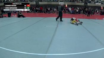 130 lbs Semifinal - Conner Moser, Mollitium vs John Cervantes, Bison Wrestling Club