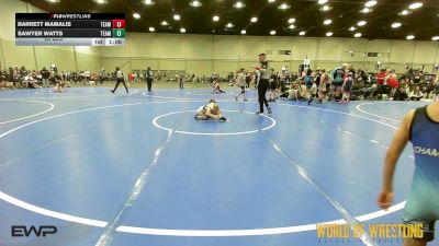 43 lbs Rr Rnd 1 - Barrett Mamalis, Team Danger 9U vs Sawyer Watts, Team Savage 9U