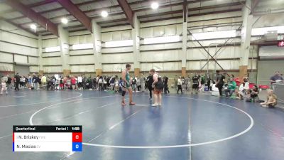 285 lbs Quarterfinal - Nic Briskey, Fremont Wrestling Club vs Noah Macias, Canyon View