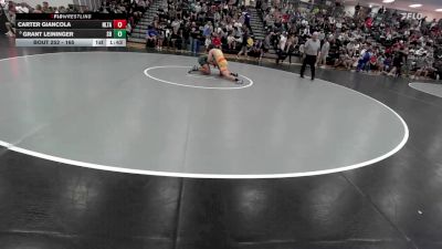 165 lbs Champ. Round 1 - Grant Leininger, Southern Boone vs Carter Giancola, Next Level Training Academy