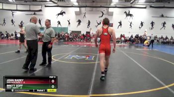 165 lbs Round 3 (10 Team) - Brett Goff, West Liberty vs John Radey, Ohio Northern 2