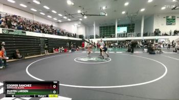 150 lbs Champ. Round 1 - Cooper Sanchez, Burns/Pine Bluffs vs Dustin Larsen, Pinedale