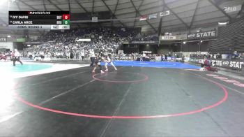 Girls 4A 135 lbs Cons. Round 3 - Ivy Davis, South Kitsap (Girls) vs Carla Arce, Davis (Girls)