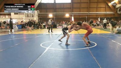 130 lbs Quarterfinal - Kyle Rollin Menuez, Black Fox Wrestling Academy vs Louis Kennedy, Vhw
