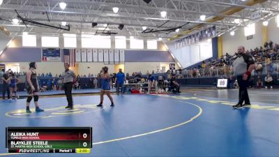 132 lbs Semifinal - Aleika Hunt, Tupelo High School vs Blayklee Steele, St. Martin High School Girls