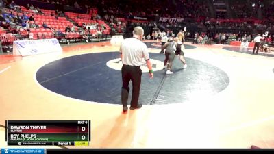 1A 285 lbs Champ. Round 1 - Dawson Thayer, Clinton vs Roy Phelps, Chicago (C. Hope Academy)