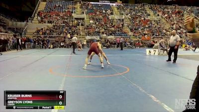 121 lbs Quarterfinal - Kruiser Burns, Grafton vs Greyson Lyons, Lisbon