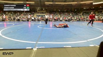 100 lbs Consi Of 16 #2 - Cannon Hughes, Owasso Takedown Club vs Logan Kaiser, Team Tulsa Wrestling Club