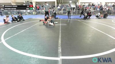 76 lbs Rr Rnd 4 - Jeremiah Johns, Comanche Takedown Club vs Hayden Hayes, Weatherford Youth Wrestling
