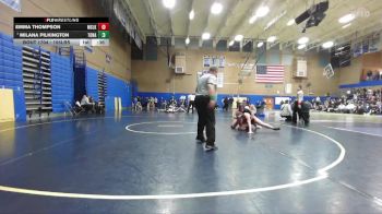 155lbs Cons. Round 7 - Emma Thompson, Moses Lake (Girls) vs Milana Pilkington, Tonasket (Girls)