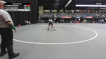 165 lbs Cons. Round 2 - 11 Eli Clemmons, Cumberland vs 12 Weston Melvin, Cumberlands