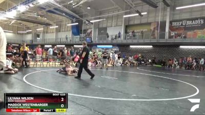 70 lbs Semifinal - Lilyana Wilson, Bison Takedown vs Maddox Westenbarger, Blackman Wrestling