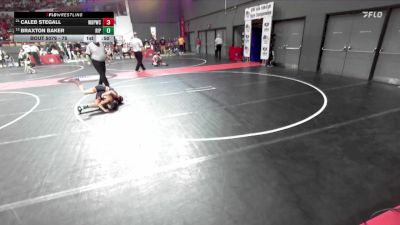 75 lbs Champ. Round 1 - Caleb Stegall, West De Pere Wrestling Club vs Braxton Baker, Ripon