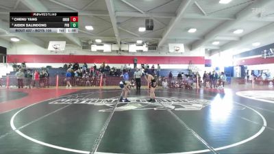 Boys 108 lbs Cons. Round 3 - Aiden Salindong, Pleasant Valley Boys vs Chenu Yang, Oroville Boys
