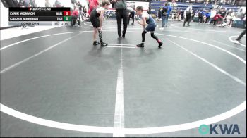 75 lbs Consi Of 4 - Lyrik Womack, Marlow Outlaws vs Caiden Jennings, Tecumseh Youth Wrestling