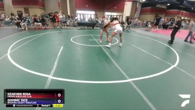 132 lbs Cons. Round 4 - Xzaevier Rosa, Finesse Wrestling Club vs Dominic Dice, Brazoria County Wrestling