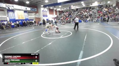 106 lbs Cons. Round 2 - David Preciado, Hesperia vs Dominic Caicedo, Corona High School