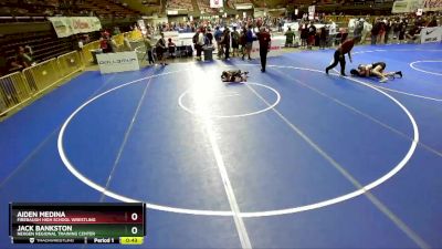 83 lbs 7th Place Match - Aiden Medina, Firebaugh High School Wrestling vs Jack Bankston, NexGen Regional Training Center