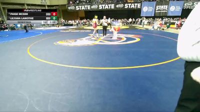 Girls 3A 130 lbs Semifinal - Lilyana Lamothe, White River (Girls) vs Paige McGee, Cheney (Girls)