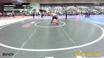 132 lbs Consi Of 16 #1 - Aiden Espinoza, BULLDOG WRESTLING CLUB vs Noah Harris, Calaveras