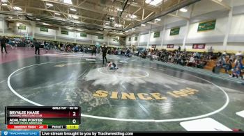 50-55 lbs Quarterfinal - Brynlee Haase, Sundawg Wrestling Club vs Adalynn Porter, Bolivar Youth Wrestling