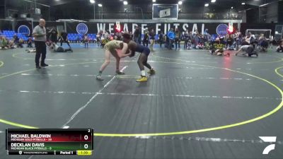 167 lbs Round 2 (8 Team) - Michael Baldwin, Michigan Gold Pitbulls vs Decklan Davis, Michigan Black Pitbulls