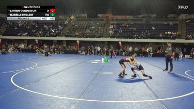 60 lbs Round 5 - Lauren Gunderson, Levici Prep vs Izabelle Englert, Viking Wrestling Club