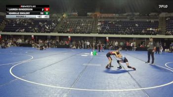 60 lbs Round 5 - Lauren Gunderson, Levici Prep vs Izabelle Englert, Viking Wrestling Club