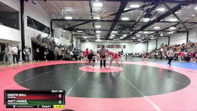 197 lbs Cons. Round 4 - Hadyn Ball, Wabash vs Matt Hanke, Wisconsin-Oshkosh