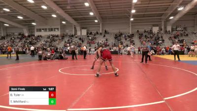 160 lbs Semifinal - Billy Tyler, VA vs Tyler Whitford, NJ