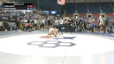 120 lbs Cons. Rd Of 32 - Riker Dewitt, Iowa vs Uriah Holiday, California