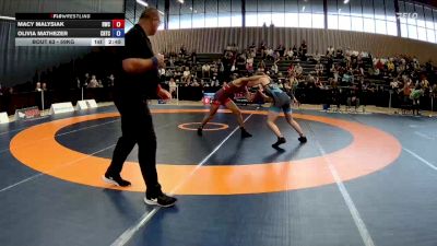 59kg 5th Place Match - Macy Malysiak, Hamilton Wrestling Club vs Olivia Mathezer, Brock WC