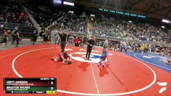 85+ 2nd Place Match - Braxton Wilmes, Casper Wrestling Club vs Jhett Jameson, Lusk Rawhide Wrestling Club