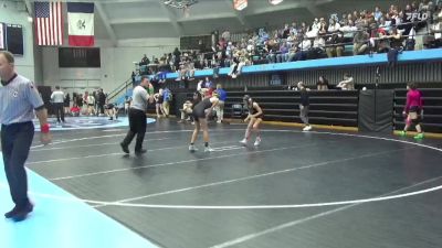 100 lbs Cons. Semi - Mazy Druschel, Vinton-Shellsburg vs Aubrey Krueger, Benton Community