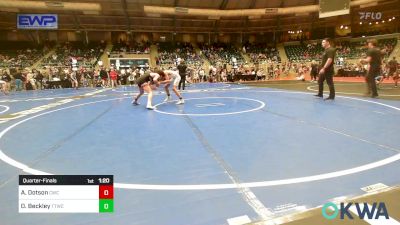 112 lbs Quarterfinal - Aaden Dotson, Claremore Wrestling Club vs Dawson Beckley, Team Tulsa Wrestling Club