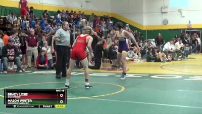 126 lbs Cons. Round 2 - Brady Losie, OAK HARBOR vs Mason Winter, Jackson (Massillon)