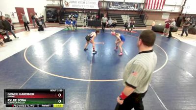 116 lbs Cons. Semi - Gracie Gardiner, Uintah vs Rylee Bona, Gunnison Valley