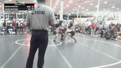 134 lbs 3rd Place - Mason Whitney, Mat Assassins Black - HSC vs Gianni Bottone, Prestige Worldwide Blue - HSC