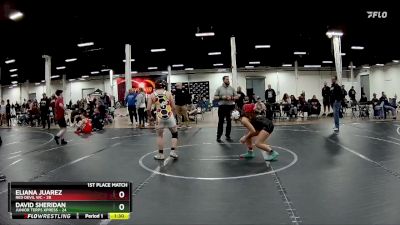 120 lbs Placement (4 Team) - David Sheridan, Junior Terps Xpress vs Eliana Juarez, Red Devil WC