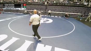 4A 115 lbs Semifinal - Sadie Rhoades, Uintah vs Aria Pulsipher, Cedar City