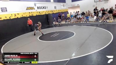 120 lbs Cons. Round 4 - Richard Romero, Dominate Club Wrestling vs James Buck Iii, Dominate Club Wrestling