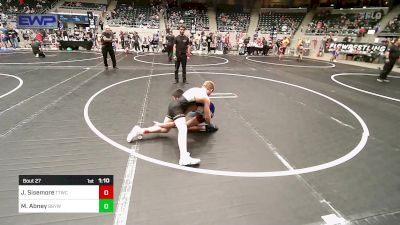 100 lbs Semifinal - Jett Sisemore, Team Tulsa Wrestling Club vs Maddox Abney, Broken Bow Youth Wrestling