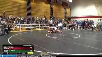 285 lbs Cons. Round 2 - Kris Topaum, Riverton vs Adam Flores, Powell