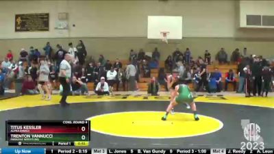 100 lbs Cons. Round 4 - Titus Kessler, Alpha Dawgs vs Trenton Vannucci, Paradise Wrestling